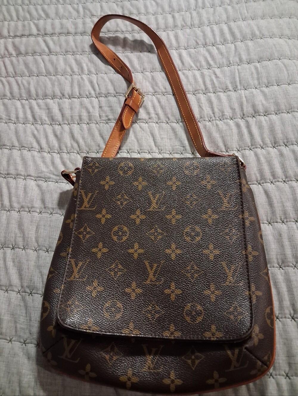Louis Vuitton Brown Monogram Bag with Tan Interior